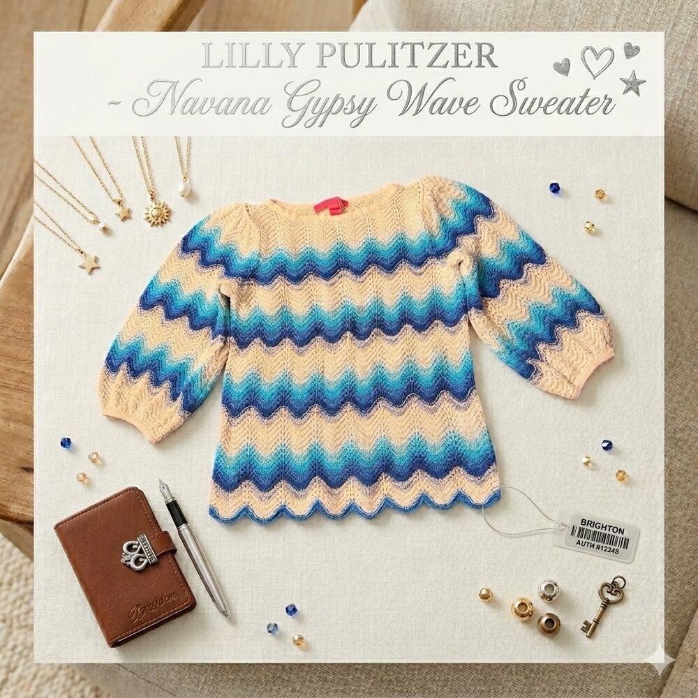 Lilly Pulitzer "Navana" Crochet Ombré Sweater
